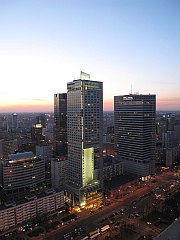 wieowce przy ulicy Emilii Plater - skyscrapers at Emilii Plater street